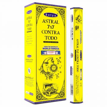 Astral 7x7 Contra Todo Incense Sticks, Satya Hex Pack - 6 Boxes x 20 Sticks